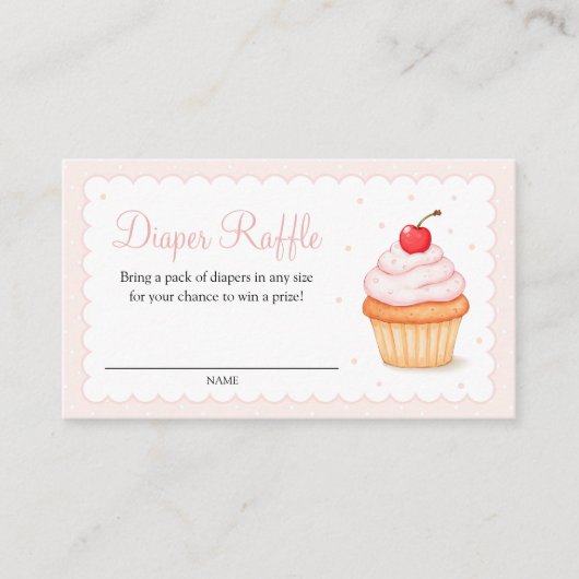 さくらんぼオンおむつラッフルエンクロージャカード エンクロージャーカード (正面)