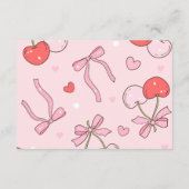 さくらんぼオンおむつラッフル エンクロージャーカード (裏面)