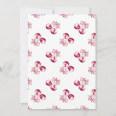 さくらんぼオンザトップバウ赤ちゃんシャワー 招待状 (裏面)