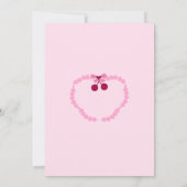 さくらんぼオントップおもしろいブライダルシャワーQRコード 招待状 (裏面)