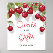 さくらんぼオントップさくらんぼスイートカードとギフトポスター ポスター (正面)