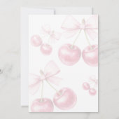 さくらんぼオントップさくらんぼベビーシャワー 招待状 (裏面)