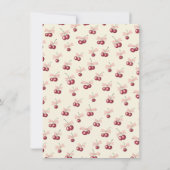 さくらんぼオントップアイスクリームサンデベビーシャワー 招待状 (裏面)