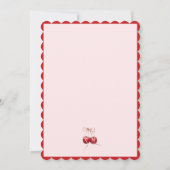 さくらんぼオントップガールベビーシャワー招待状 招待状 (裏面)