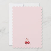 さくらんぼオントップガールベビーシャワー招待状 招待状 (裏面)