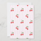 さくらんぼオントップガール1st誕生日招待状 招待状 (裏面)