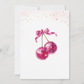さくらんぼオントップグリッターブライダルシャワー 招待状 (裏面)