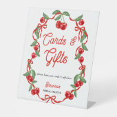 さくらんぼオントップコケットブライダルシャワーギフトサイン 台座サイン (正面)
