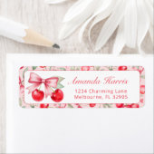 さくらんぼオントップコケットベビーシャワー住所 シール (インサイチュ)