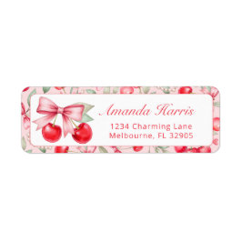 さくらんぼオントップコケットベビーシャワー住所 シール