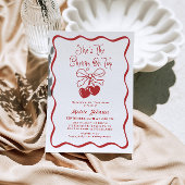 さくらんぼオントップコケットベビーシャワー招待状 招待状