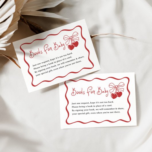 さくらんぼオントップコケットベビー用ベビーシャワーブック エンクロージャーカード