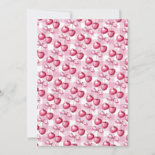 さくらんぼオントップコケット1st誕生日パーティー 招待状 (裏面)