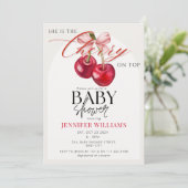 さくらんぼオントップシックコケットブライダルシャワー 招待状 (スタンド正面)