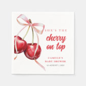 さくらんぼオントップシャワー スタンダードカクテルナプキン (正面)