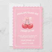 さくらんぼオントップスウィートボウバチェロレッテ招待状 招待状 (正面)