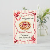 さくらんぼオントップパイベイビーシャワー 招待状 (スタンド正面)