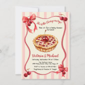 さくらんぼオントップパイベイビーシャワー 招待状 (正面)