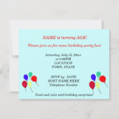 さくらんぼオントップパープルつや消しバニラカップケーキ 招待状 (裏面)