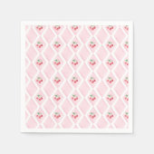 さくらんぼオントップピンクの水の色コケットベビーシャワー スタンダードカクテルナプキン (正面)