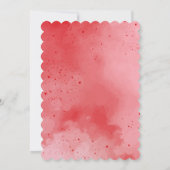 さくらんぼオントップピンクガールベビーシャワー 招待状 (裏面)