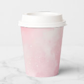 さくらんぼオントップピンクガールベビーシャワー 紙コップ (裏面)