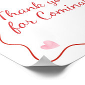 さくらんぼオントップピンクボウありがとうござ来う ポスター (角)