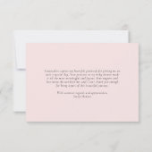 さくらんぼオントップピンクボウコケットベビーシャワー サンキューカード (裏面)