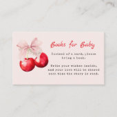 さくらんぼオントップピンクボウブックスベビー エンクロージャーカード (正面)