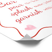 さくらんぼオントップピンクボウベイビーシャワーママモサバー ポスター (角)