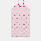 さくらんぼオントップピンクボウ赤ちゃんシャワーおむつラッフル ギフトタグ (裏面)