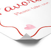 さくらんぼオントップピンクボウ赤ちゃんシャワーの好意 ポスター (角)