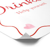 さくらんぼオントップピンクボウ赤ちゃんシャワードリンク ポスター (角)