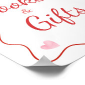 さくらんぼオントップピンクボウ赤ちゃんシャワー本とギフト ポスター (角)