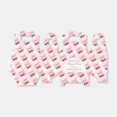 さくらんぼオントップピンクボウ赤ちゃんシャワー フェイバーボックス (折り畳みなし)