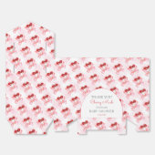 さくらんぼオントップピンクボウ赤ちゃんシャワー フェイバーボックス (見開き)