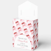 さくらんぼオントップピンクボウ赤ちゃんシャワー フェイバーボックス (見開き)