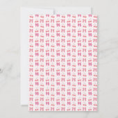 さくらんぼオントップピンクボウ1st誕生日 招待状 (裏面)