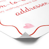 さくらんぼオントップピンクボウBabyShowerエンベロープステーション ポスター (角)