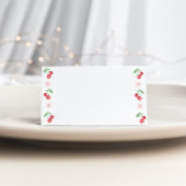 さくらんぼオントップピンク赤ちゃんシャワー食品 プレイスカード