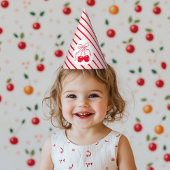 さくらんぼオントップピンク&レッドさくらんぼ誕生日パーティーハット パーティーハット