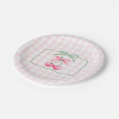 さくらんぼオントップファースト誕生日プレート ペーパープレート (アングル)