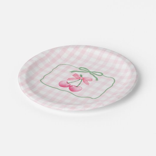 さくらんぼオントップファースト誕生日プレート ペーパープレート