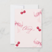 さくらんぼオントップブライダルシャワーサンキューカード サンキューカード (裏面)