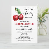 さくらんぼオントップブライダルシャワーミニマル 招待状 (スタンド正面)