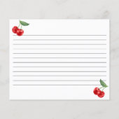 さくらんぼオントップブライダルシャワーレシピカード (裏面)