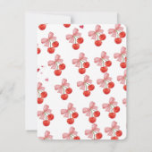 さくらんぼオントップブライダルシャワー招待セットテンプラット 招待状 (裏面)