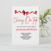 さくらんぼオントップブライダルシャワー招待彼女は 招待状 (スタンド正面)