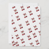 さくらんぼオントップブライダルシャワー招待彼女は 招待状 (裏面)