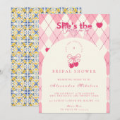 さくらんぼオントップブライダルシャワー 招待状 (正面/裏面)